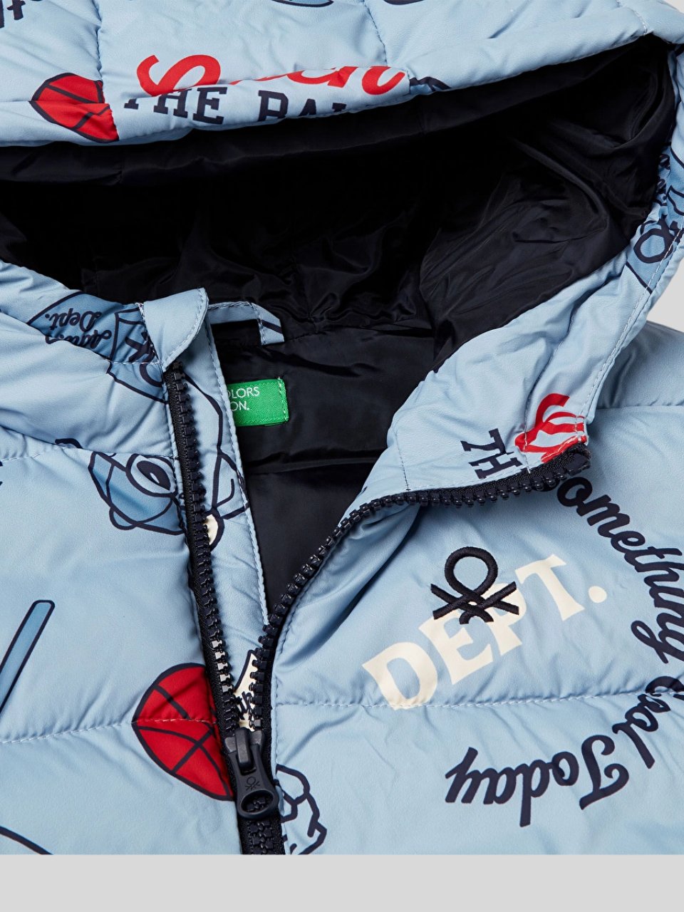 Benetton Erkek Çocuk Baskılı Yelek 1-6 Yaş Mavi