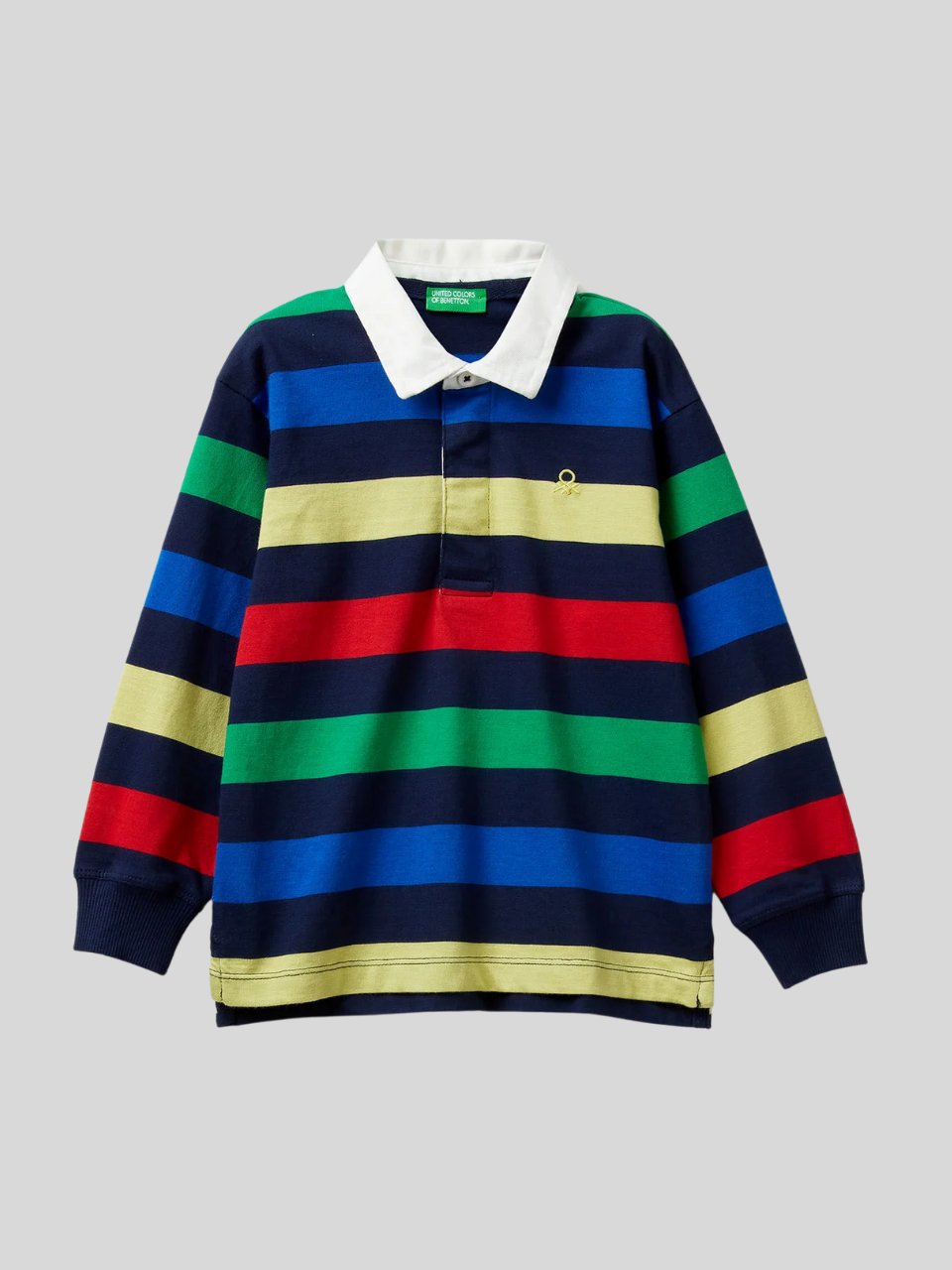 Benetton Erkek Çocuk Cizgili Polo Sweatshirt 6-14 Yaş Lacivert