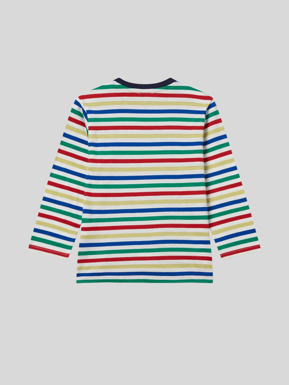 Benetton Erkek Çocuk Cizgili Sweatshirt 1-6 Yaş Beyaz