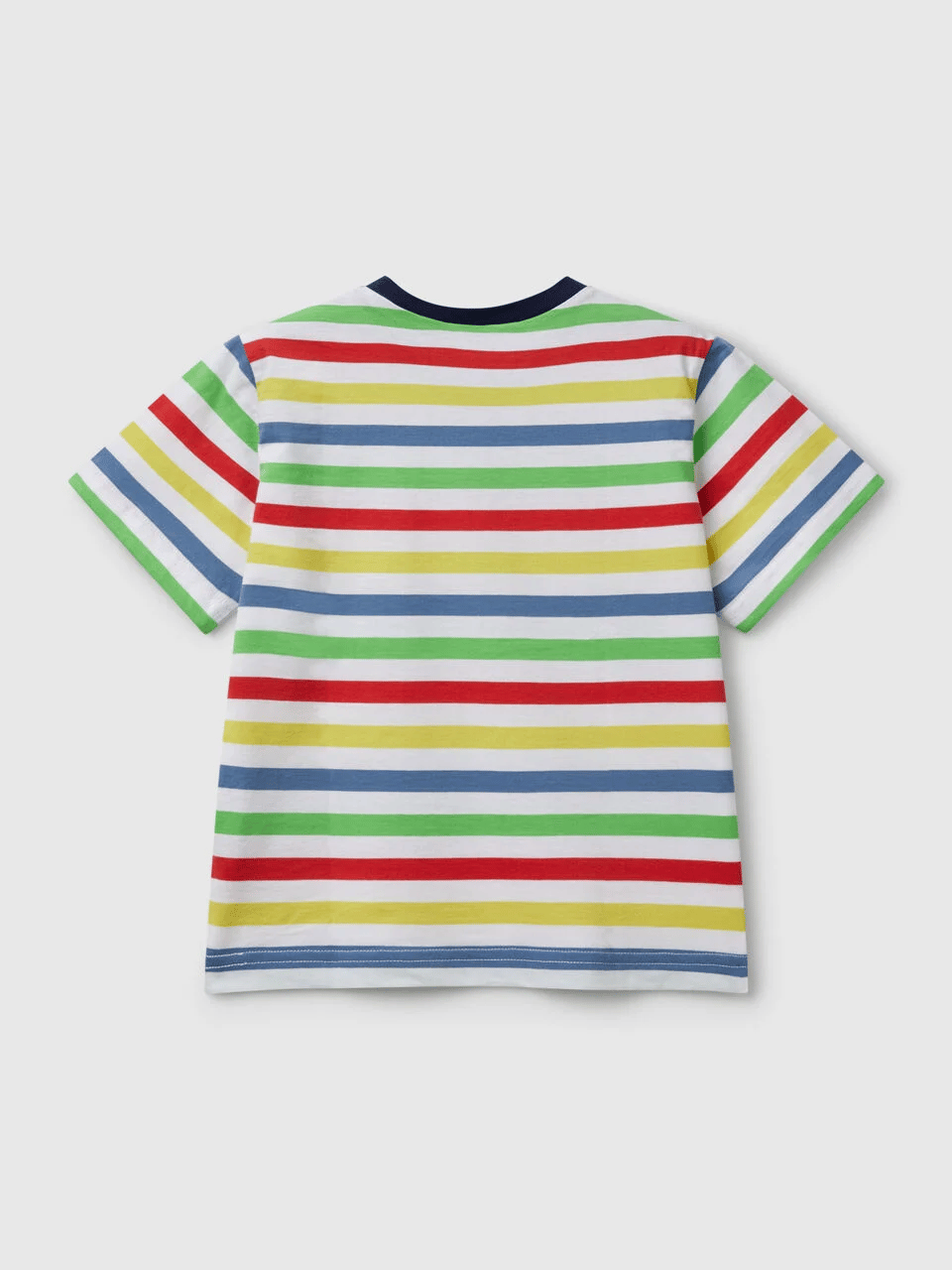 Benetton Erkek Çocuk Çizgili Tshirt 1-6 Yaş Beyaz