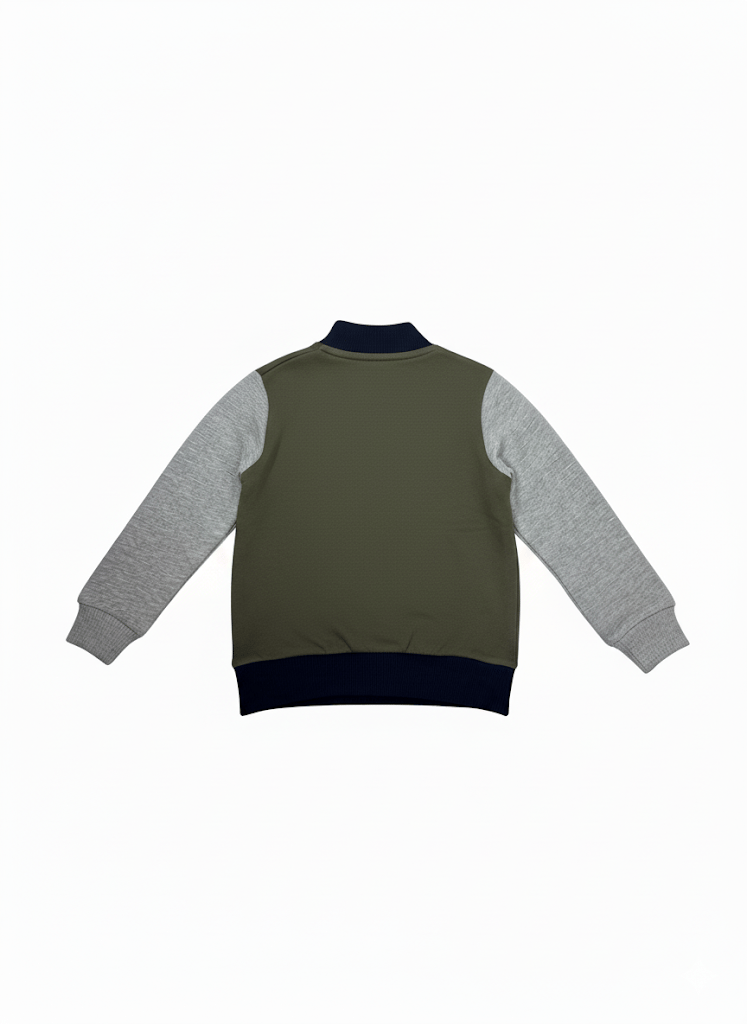 Benetton Erkek Çocuk Fermuarlı Sweatshirt 4-14 Yaş Haki