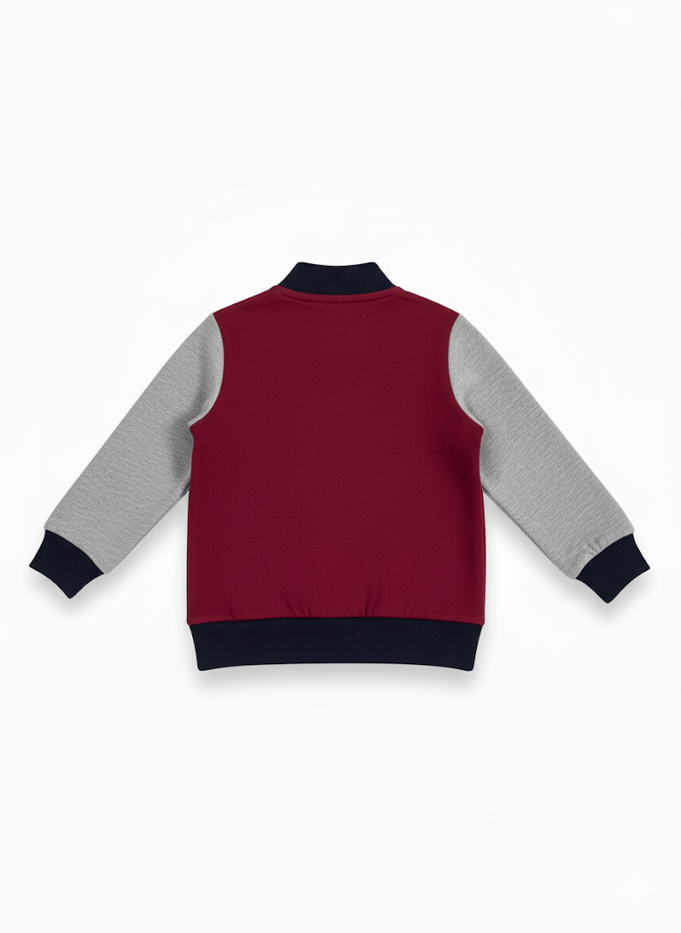 Benetton Erkek Çocuk Fermuarlı Sweatshirt 4-14 Yaş Bordo