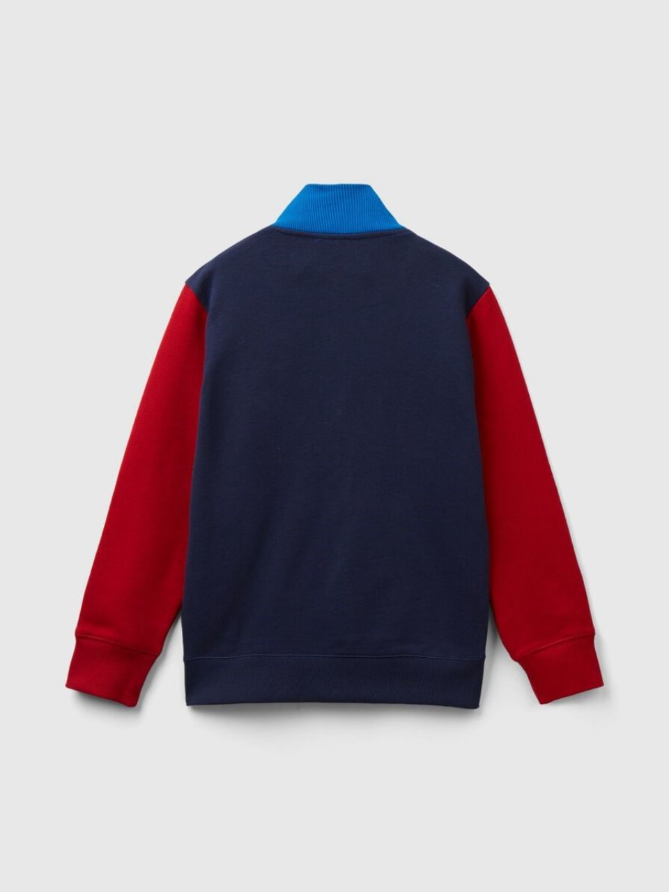 Benetton Erkek Çocuk Fermuarlı Sweatshirt 4-14 Yaş MAVİ