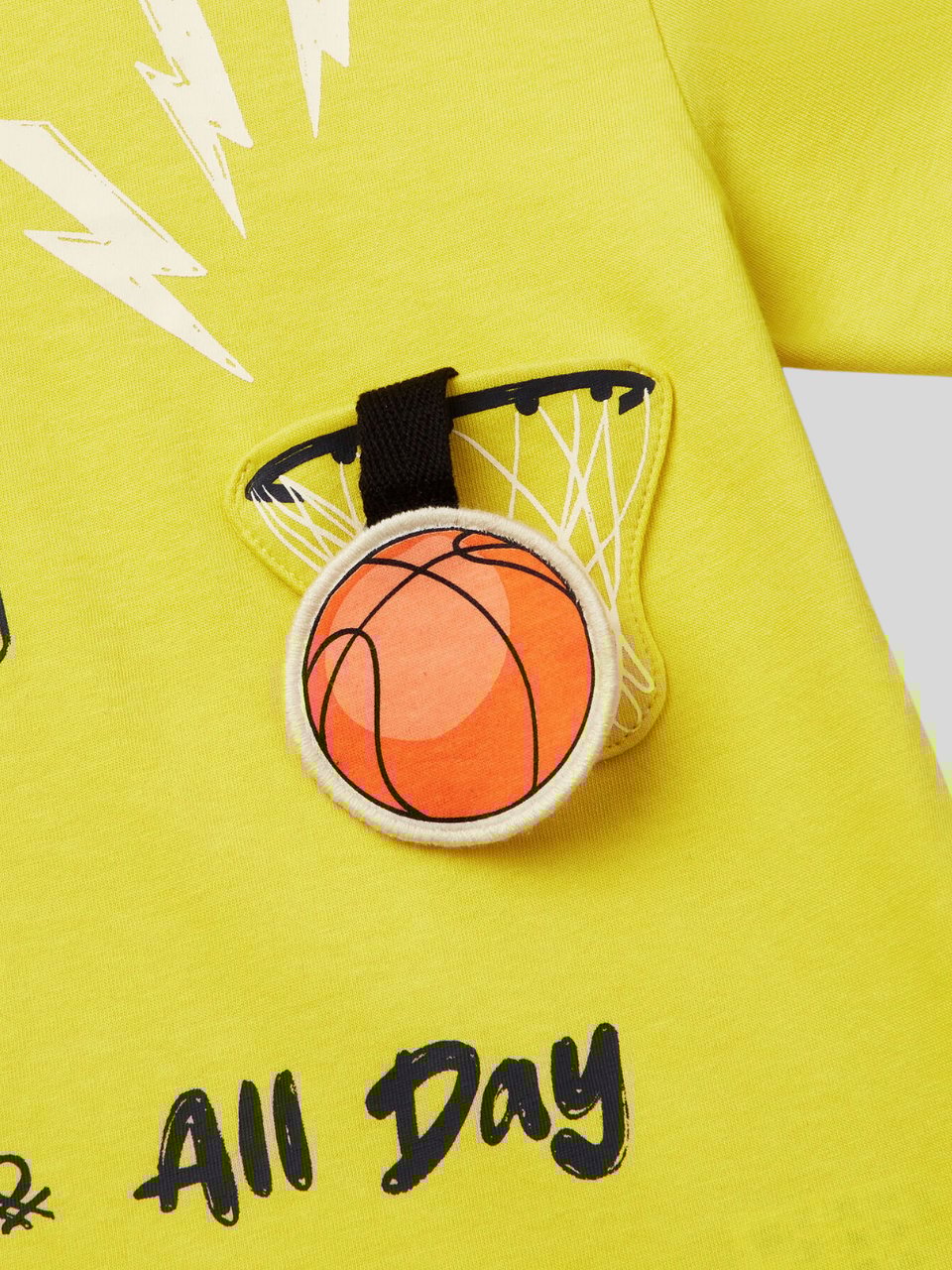 Benetton Erkek Çocuk Figürlü Tshirt 1-6 Yaş Sarı