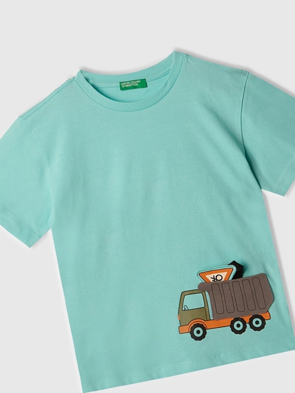 Benetton Erkek Çocuk Figürlü Tshirt 1-6 Yaş Mint