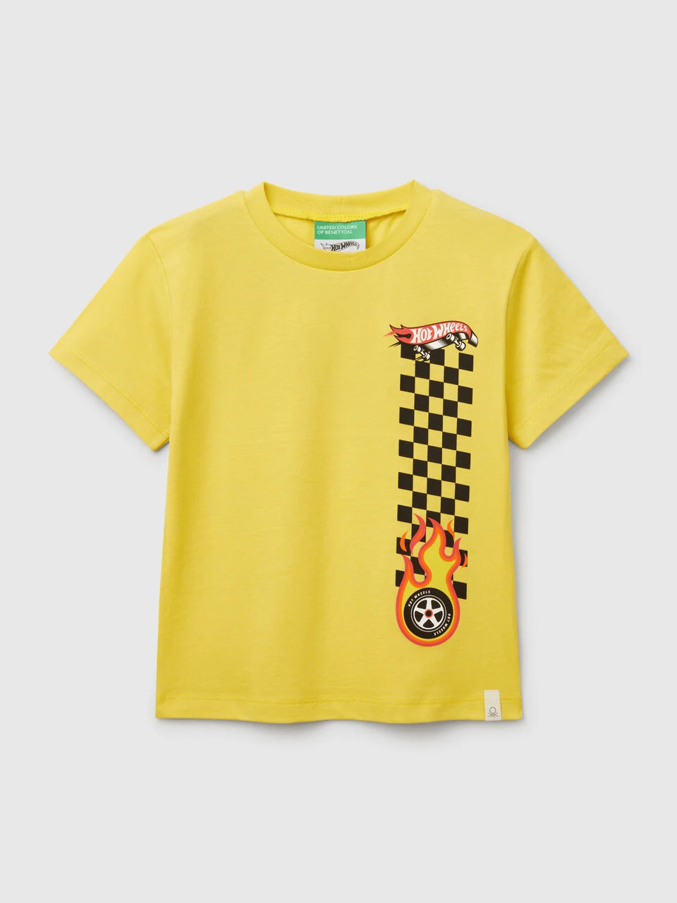 Benetton Erkek Çocuk Hot Wheels Tshirt 1-6 Yaş Sarı