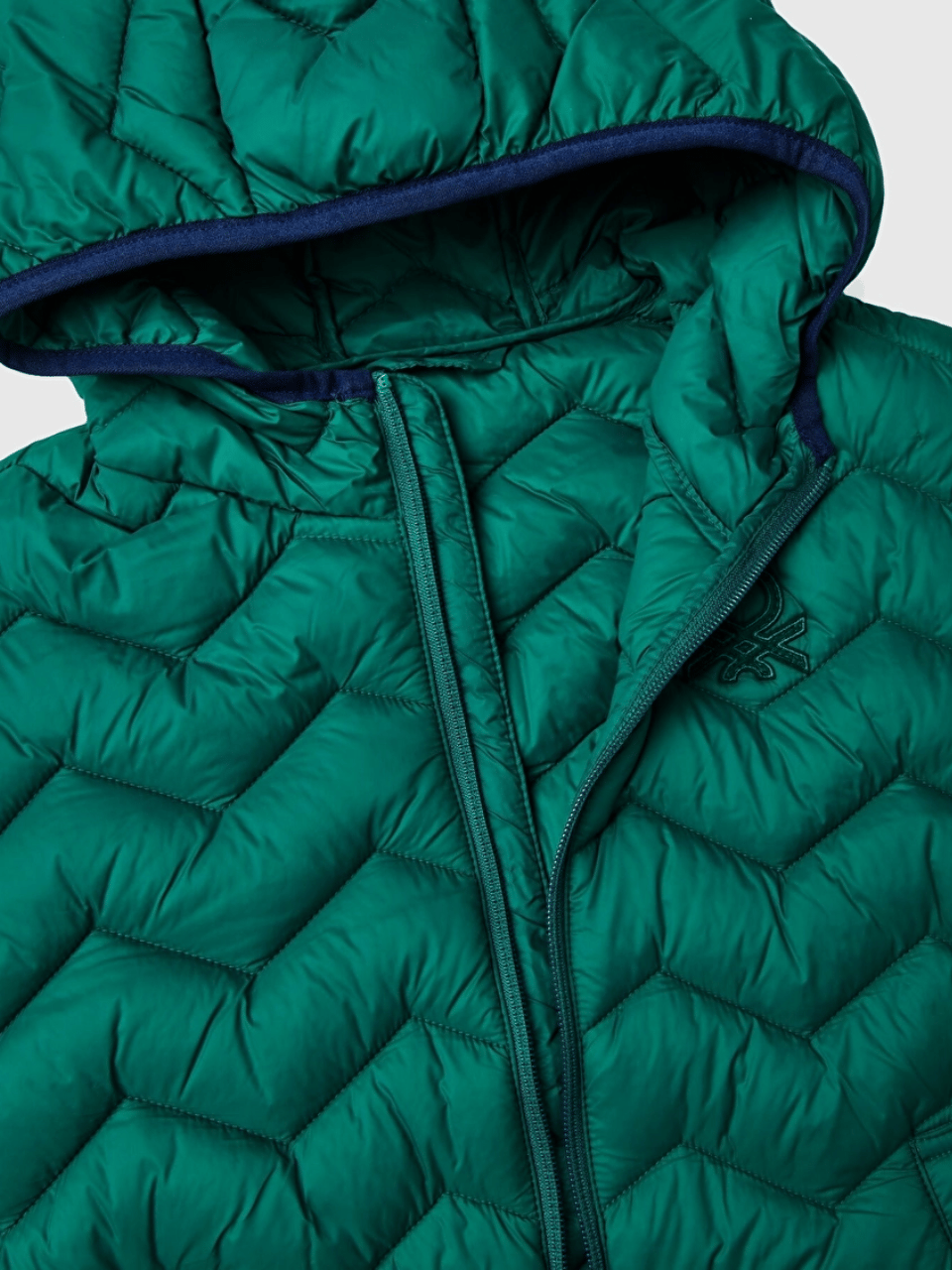 Benetton Erkek Çocuk İşlemeli Pufa Yelek 6-14 Yaş Yeşil