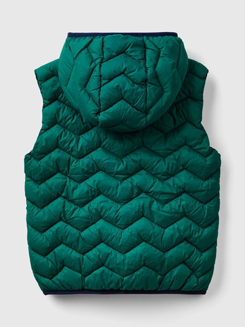 Benetton Erkek Çocuk İşlemeli Pufa Yelek 6-14 Yaş Yeşil