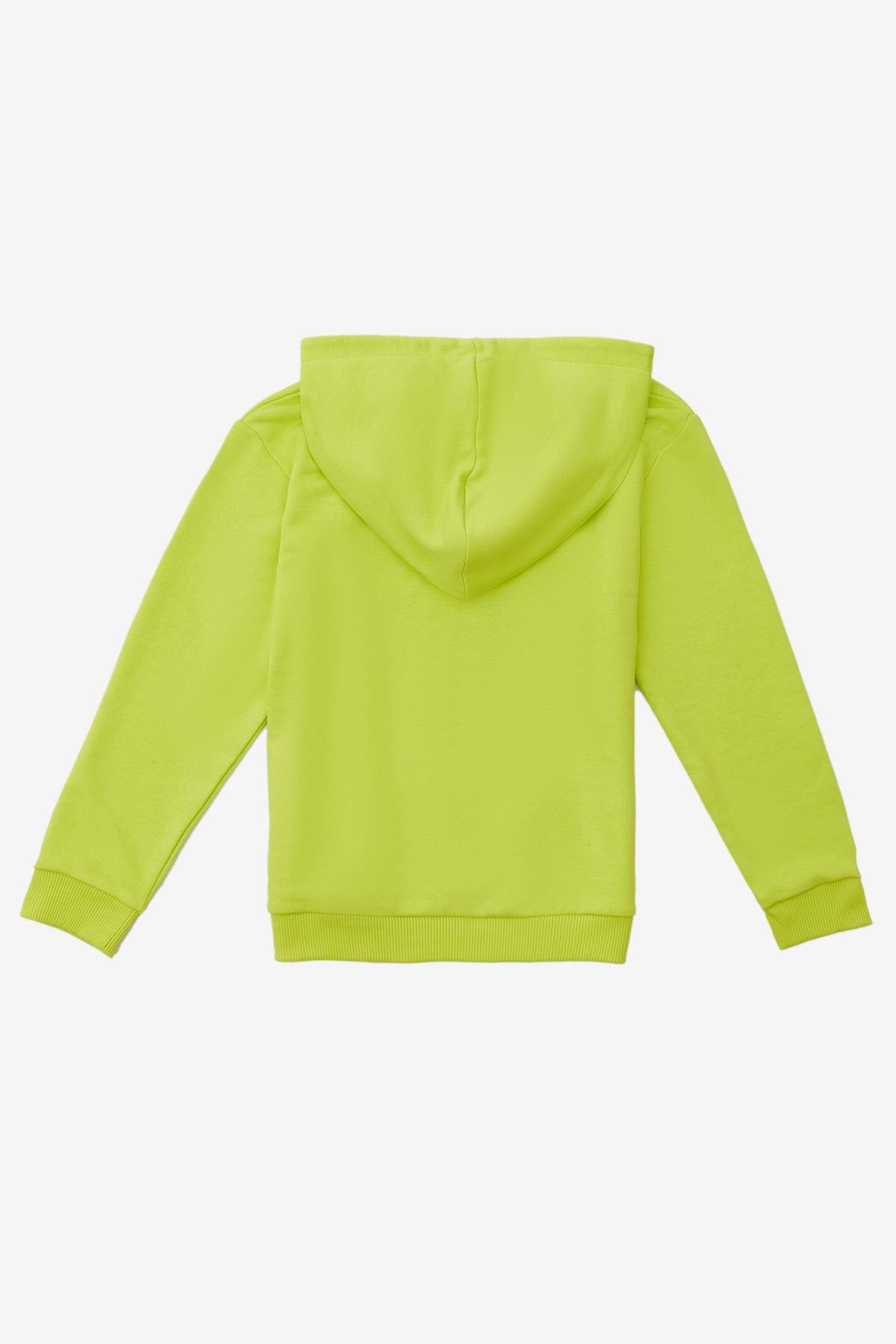 Benetton Erkek Çocuk Kapüşonlu Sweatshirt 4-14 Yaş NEON