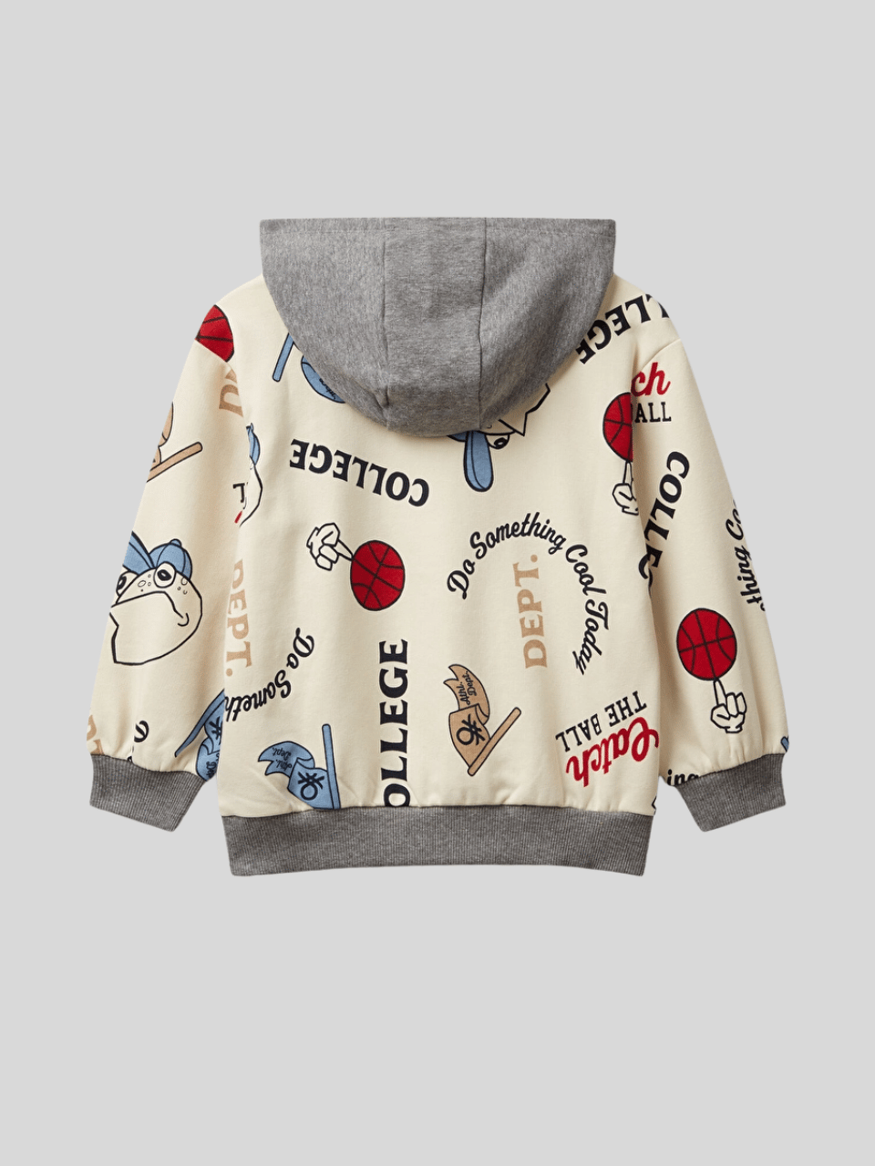 Benetton Erkek Çocuk Kapüşonlu Sweatshirt 6-14 Yaş Krem