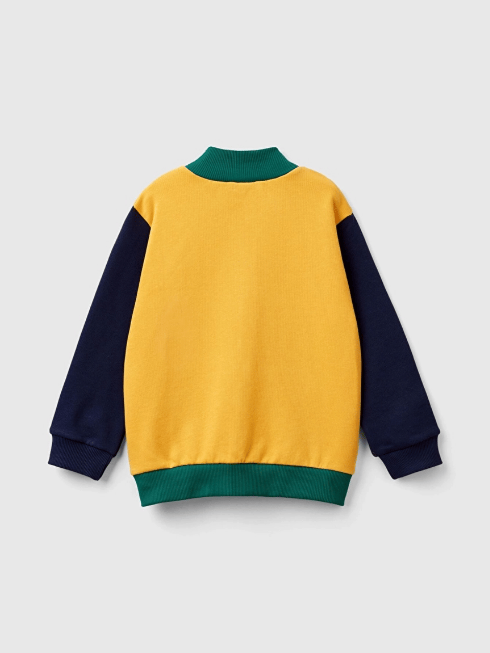 Benetton Erkek Çocuk Logo Baskılı Fermuarlı Sweatshirt 1-6 Yaş SARI