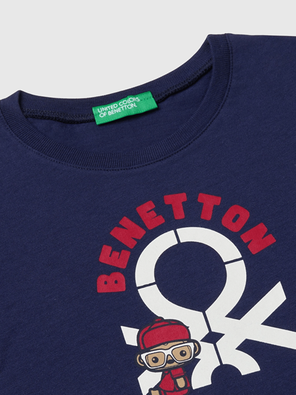 Benetton Erkek Çocuk Logo Baskılı Sweatshirt 1-6 Yaş LACİVERT