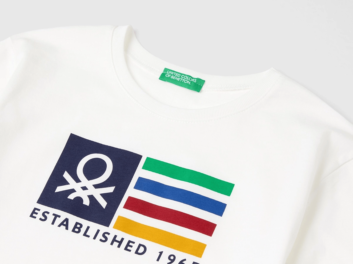 Benetton Erkek Çocuk Logo Baskılı Sweatshirt 1-6 Yaş EKRU