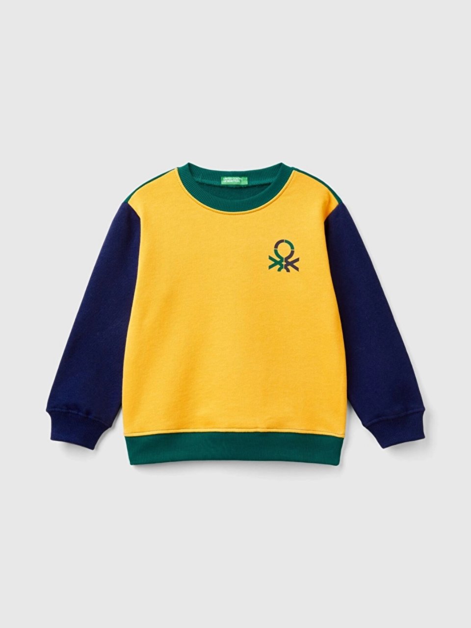 Benetton Erkek Çocuk Logo Baskılı Sweatshirt 1-6 Yaş SARI