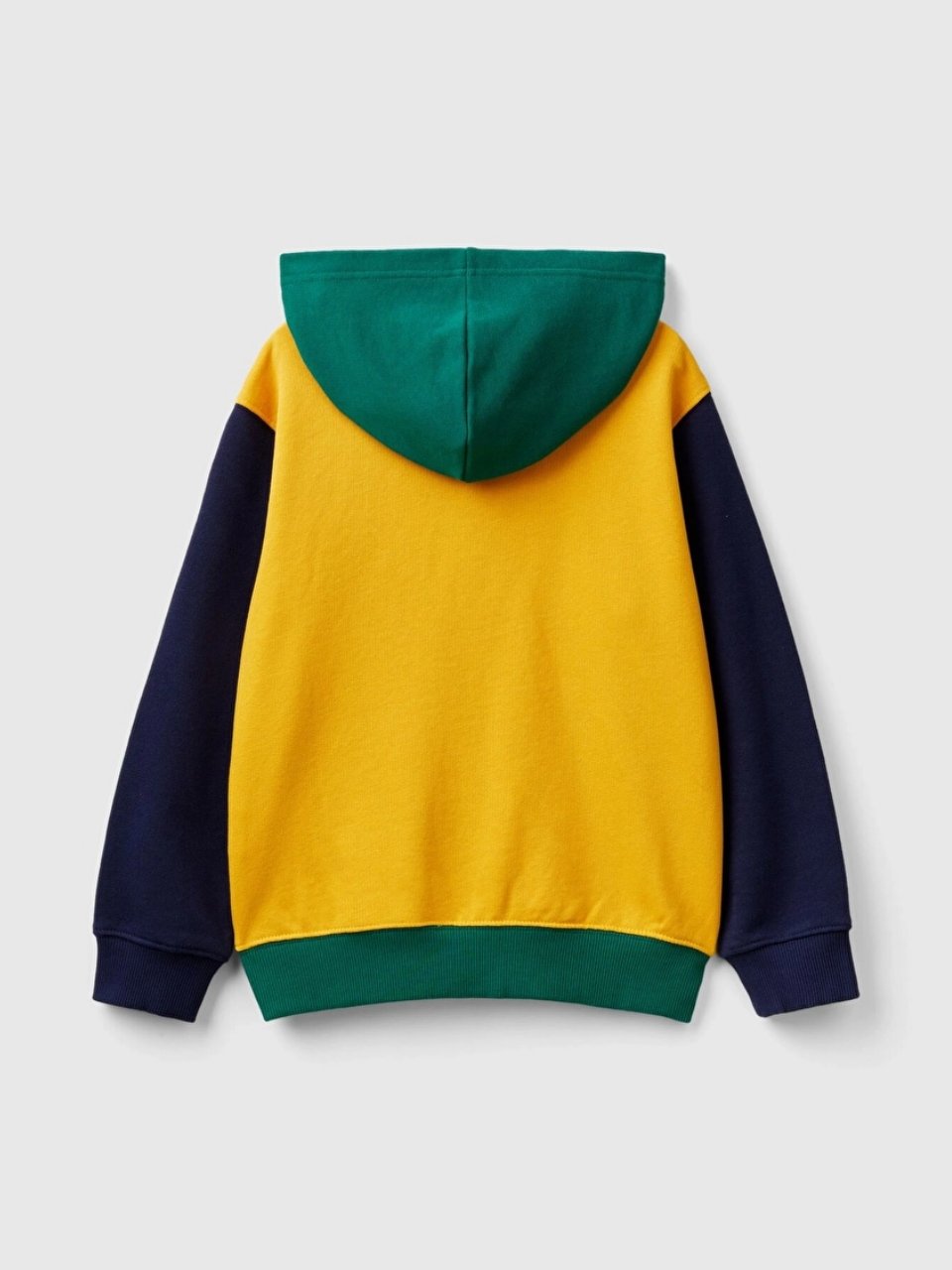 Benetton Erkek Çocuk Logo İşlemeli Fermuarlı Sweatshirt 6-14 Yaş SARI