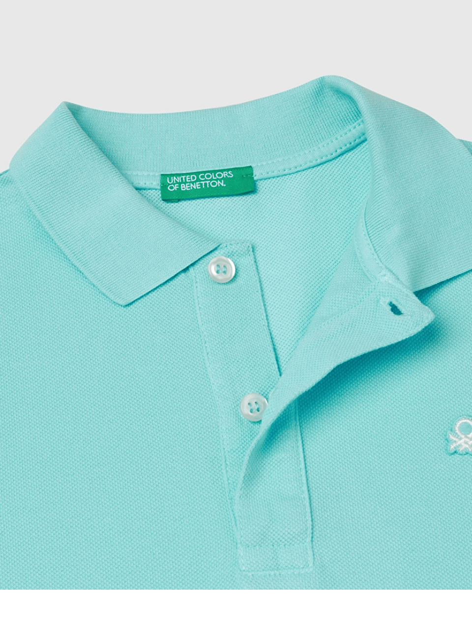 Benetton Erkek Çocuk Polo Yaka Tshirt 6-14 Yaş Mint