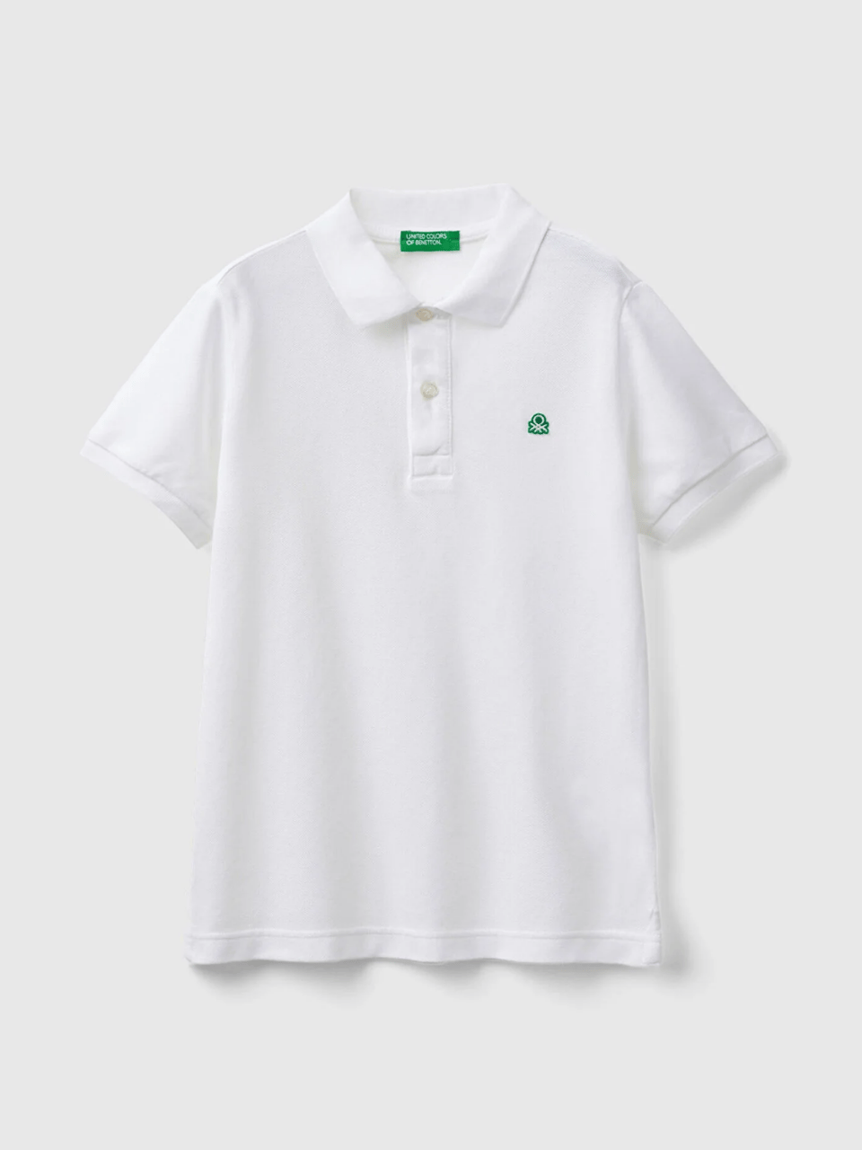 Benetton Erkek Çocuk Polo Yaka Tshirt 6-14 Yaş Beyaz