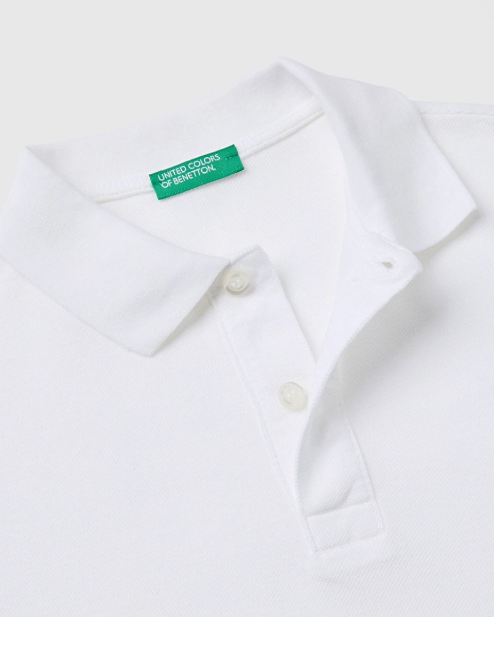 Benetton Erkek Çocuk Polo Yaka Tshirt 6-14 Yaş Beyaz