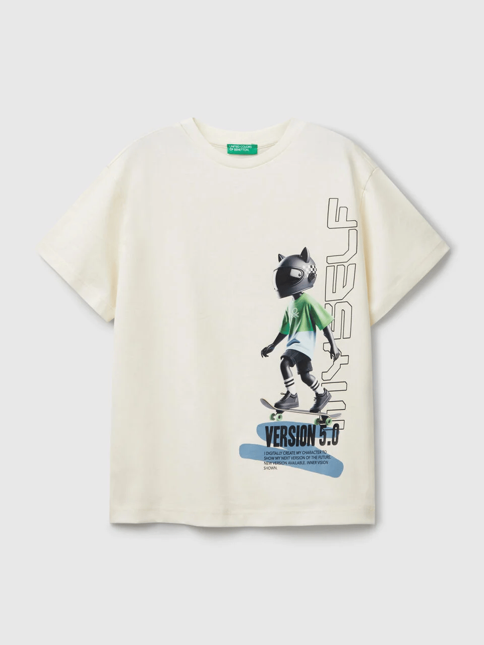 Benetton Erkek Çocuk Tokyo Tshirt 6-14 Yaş Ekru