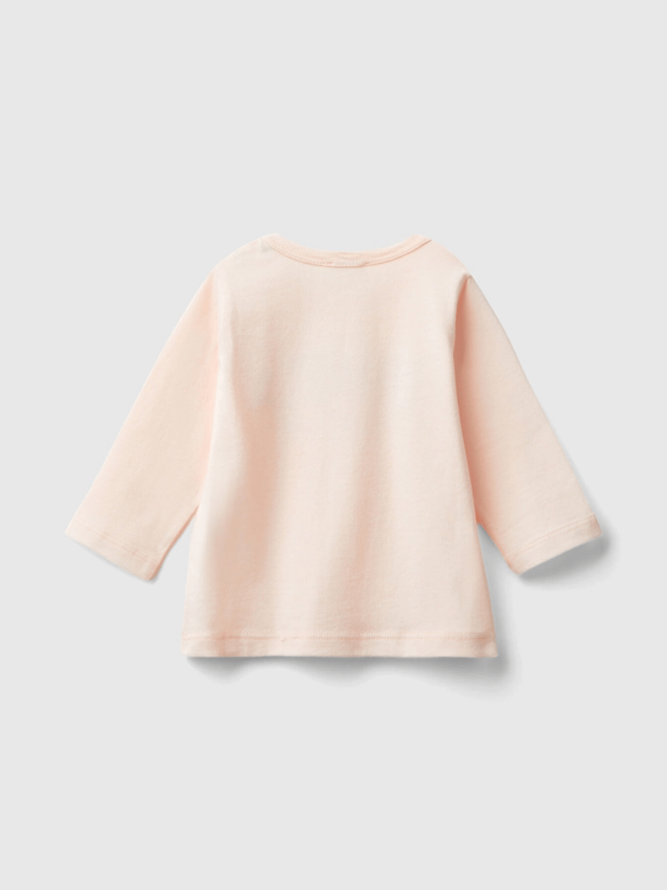 Benetton Kız Bebek Önü Su Baskılı Sweatshırt 1-18 Ay PEMBE
