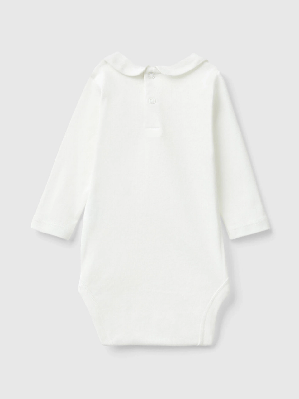 Benetton Kız Bebek Yakası Fırfırlı Çıtçıtlı Bady 1-18Ay BEYAZ