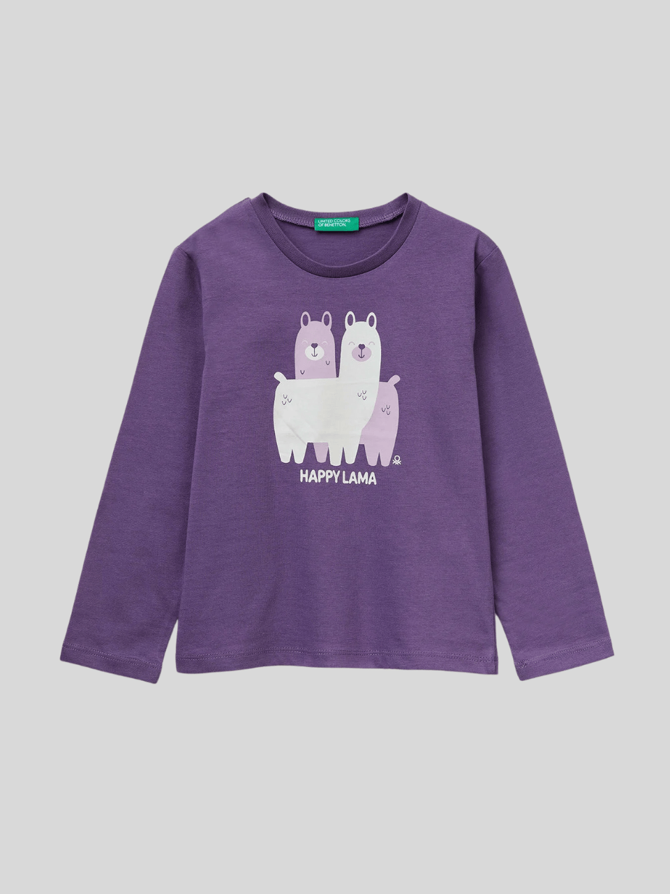 Benetton Kız Çocuk Baskılı Sweatshirt 1-6 Yaş Mor