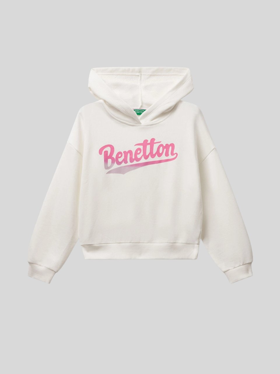 Benetton Kız Çocuk Baskılı Sweatshirt 6-14 Yaş Ekru