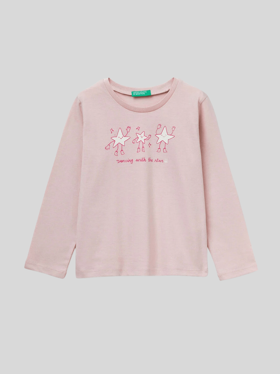 Benetton Kız Çocuk Baskılı Sweatshirt 1-6 Yaş Pembe