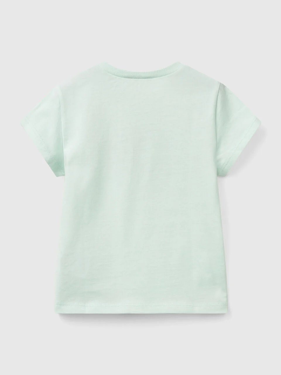 Benetton Kız Çocuk Baskılı Tshirt 1-6 Yaş Mint