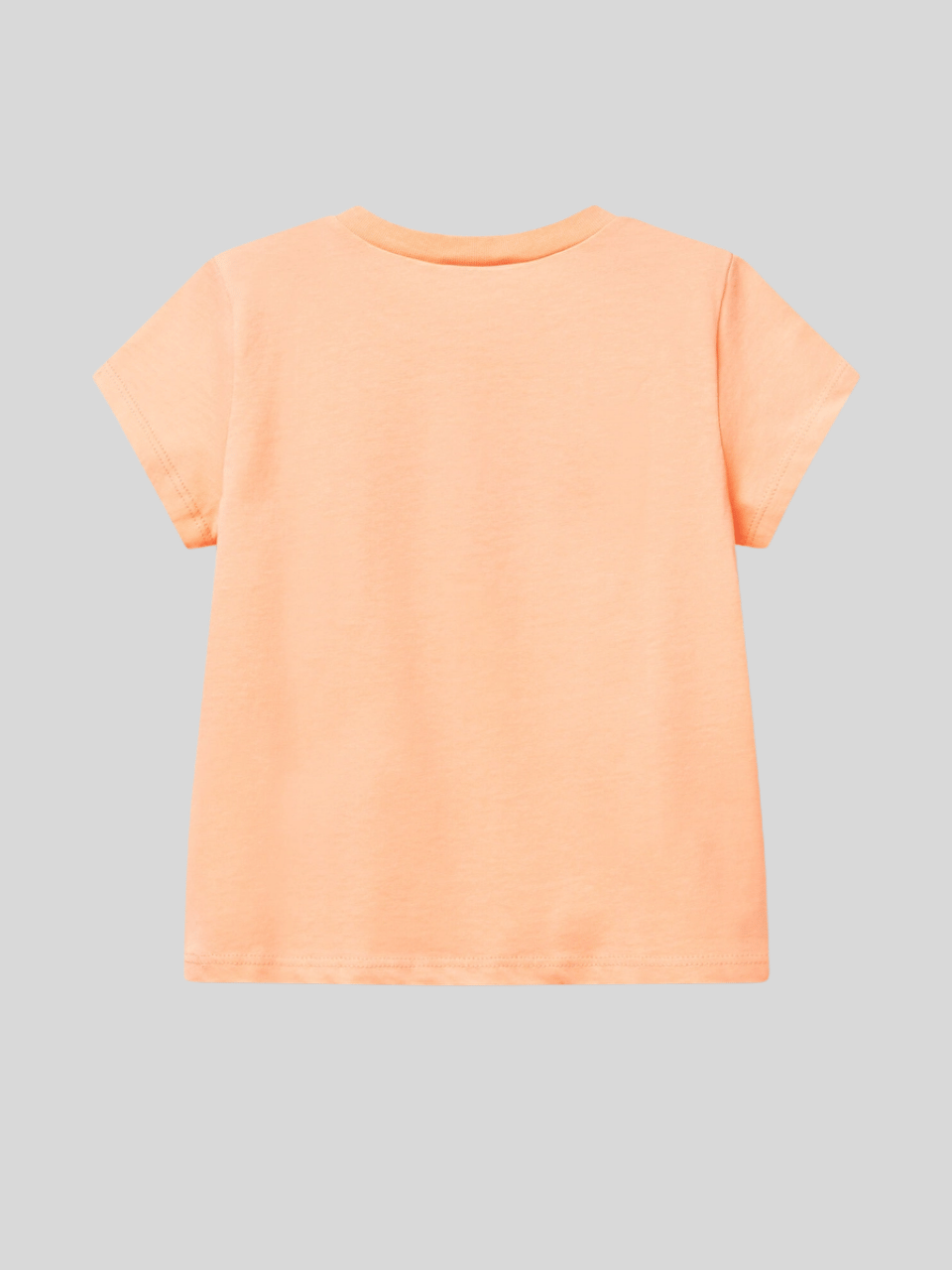 Benetton Kız Çocuk Baskılı Tshirt 1-6 Yaş Somon