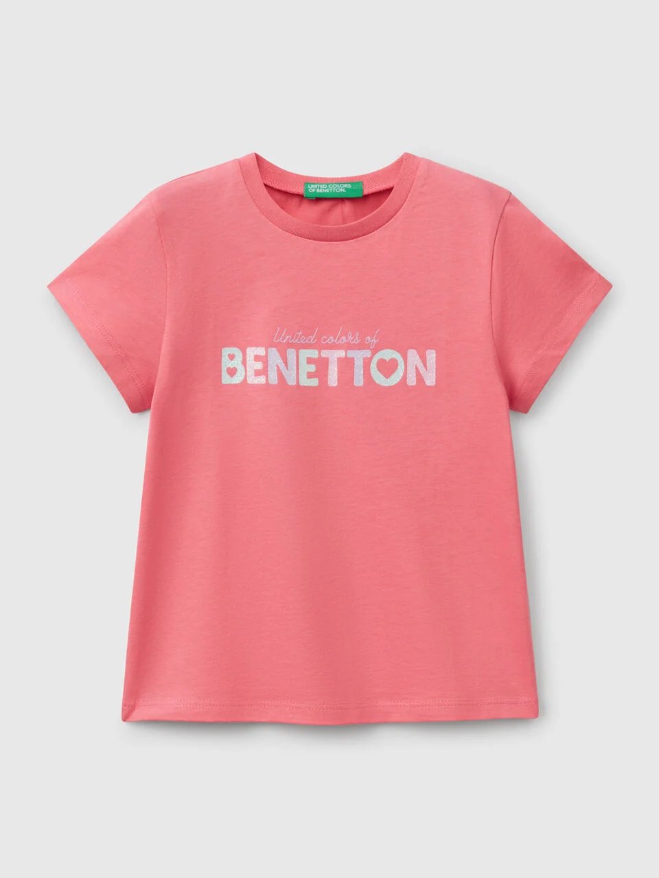 Benetton Kız Çocuk Baskılı Tshirt 1-6 Yaş Pembe