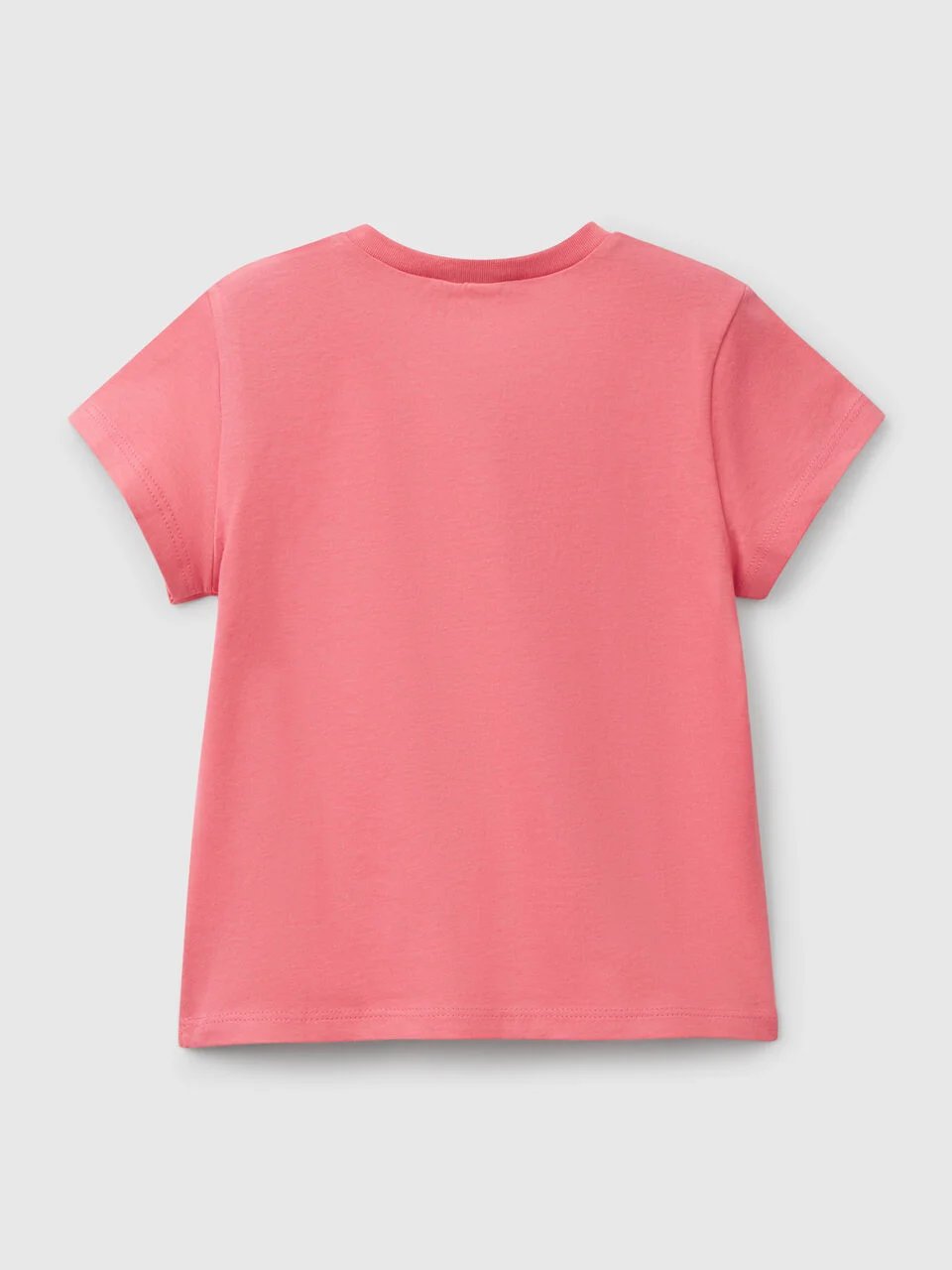 Benetton Kız Çocuk Baskılı Tshirt 1-6 Yaş Pembe