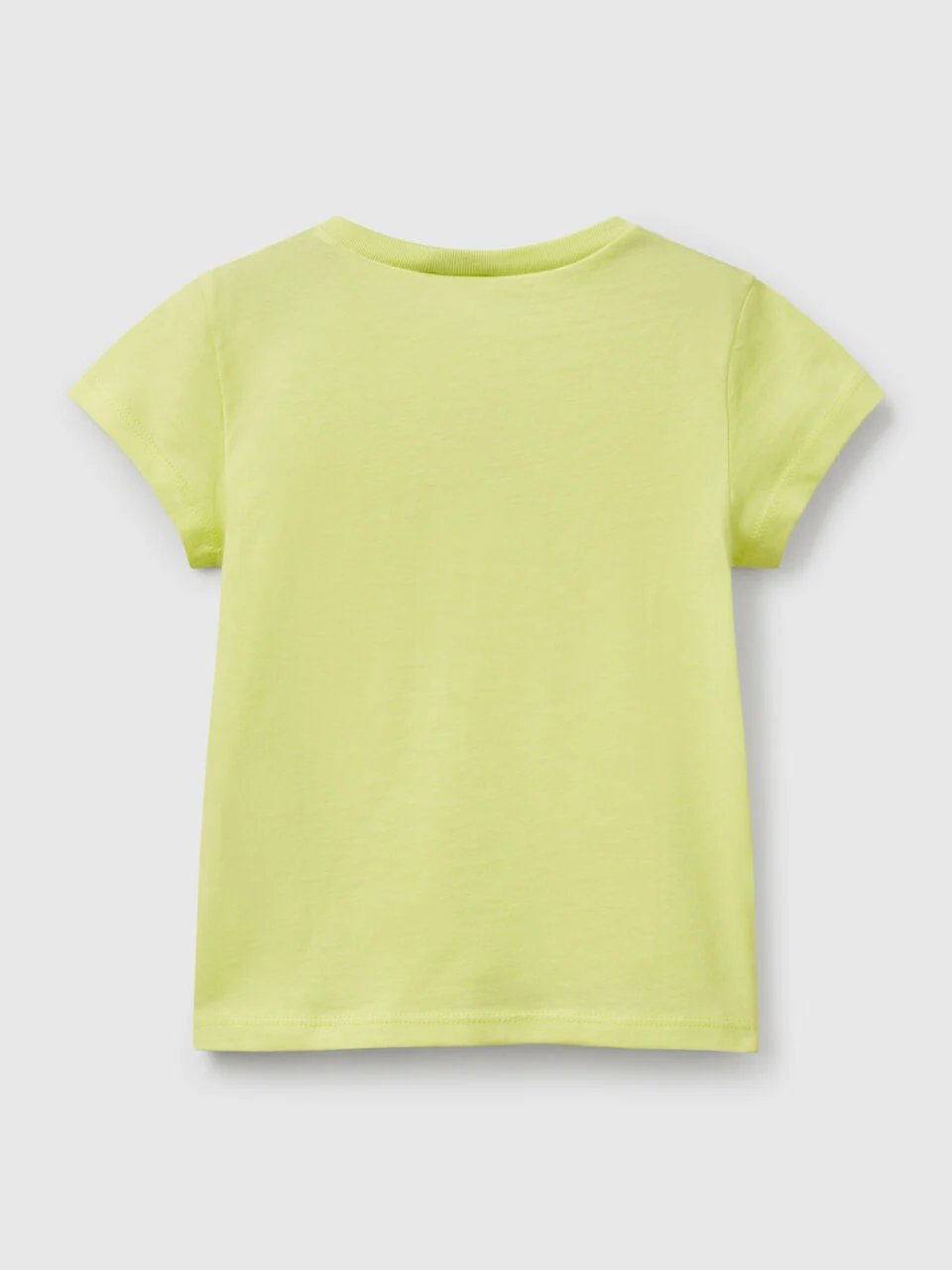 Benetton Kız Çocuk Baskılı Tshirt 1-6 Yaş Yeşil