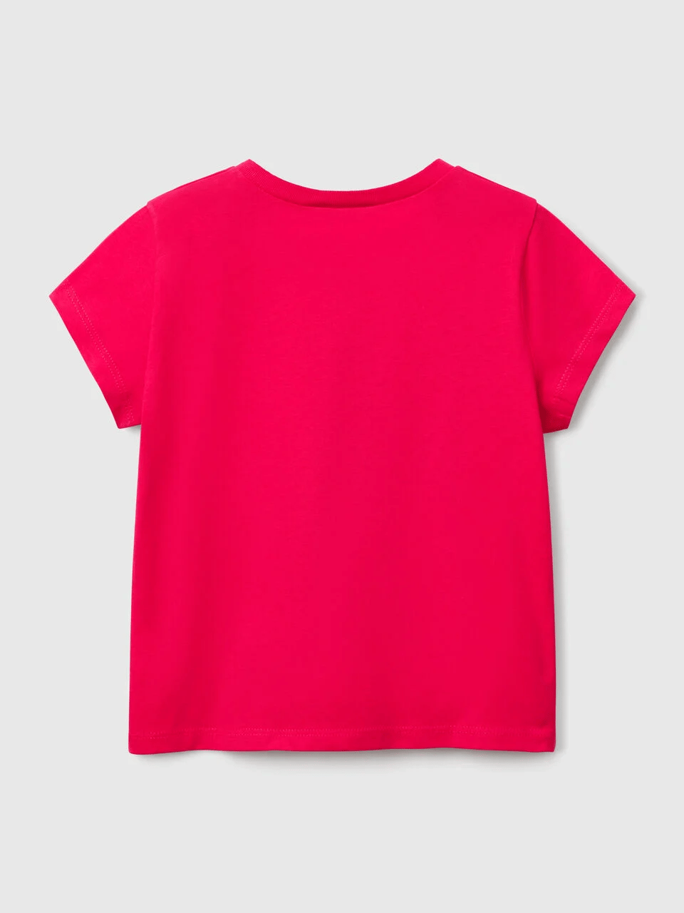 Benetton Kız Çocuk Baskılı Tshirt 1-6 Yaş Fuşya