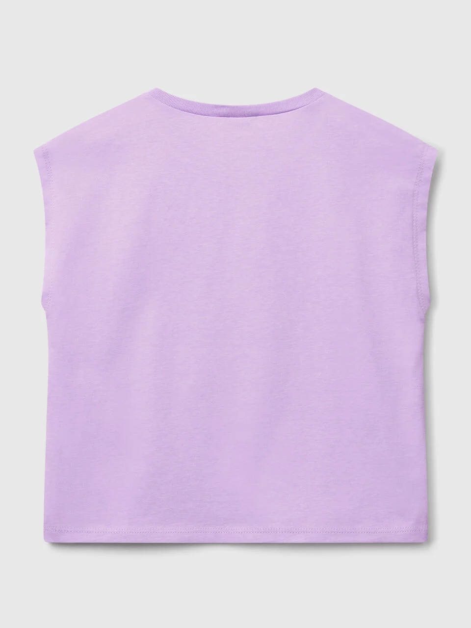 Benetton Kız Çocuk Baskılı Tshirt 6-14 Yaş Lila