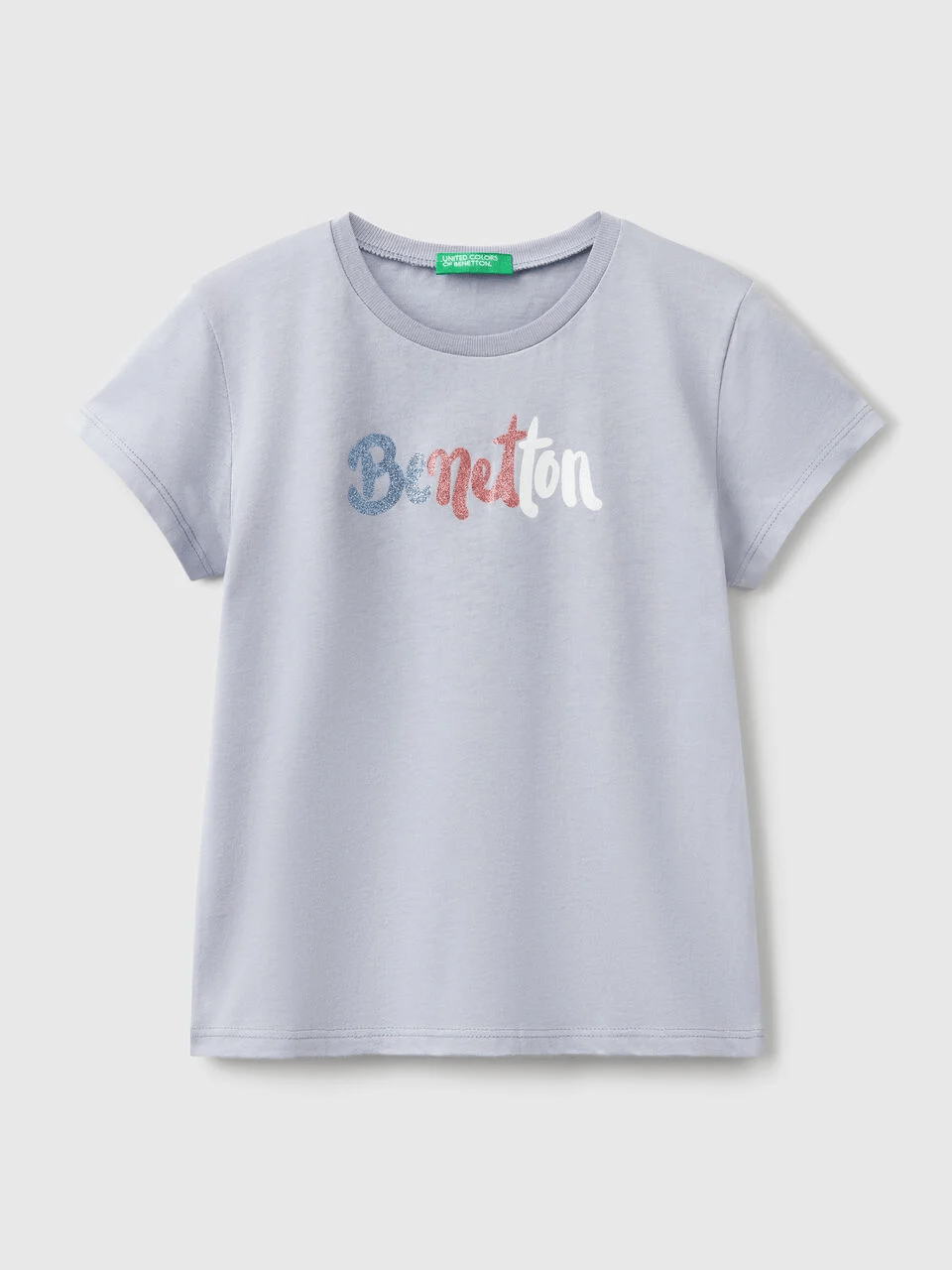 Benetton Kız Çocuk Baskılı Tshirt 6-14 Yaş Lila