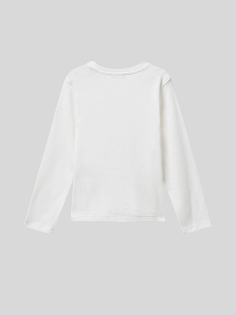 Benetton Kız Çocuk Basklı Sweatshirt 1-6 Yaş Beyaz