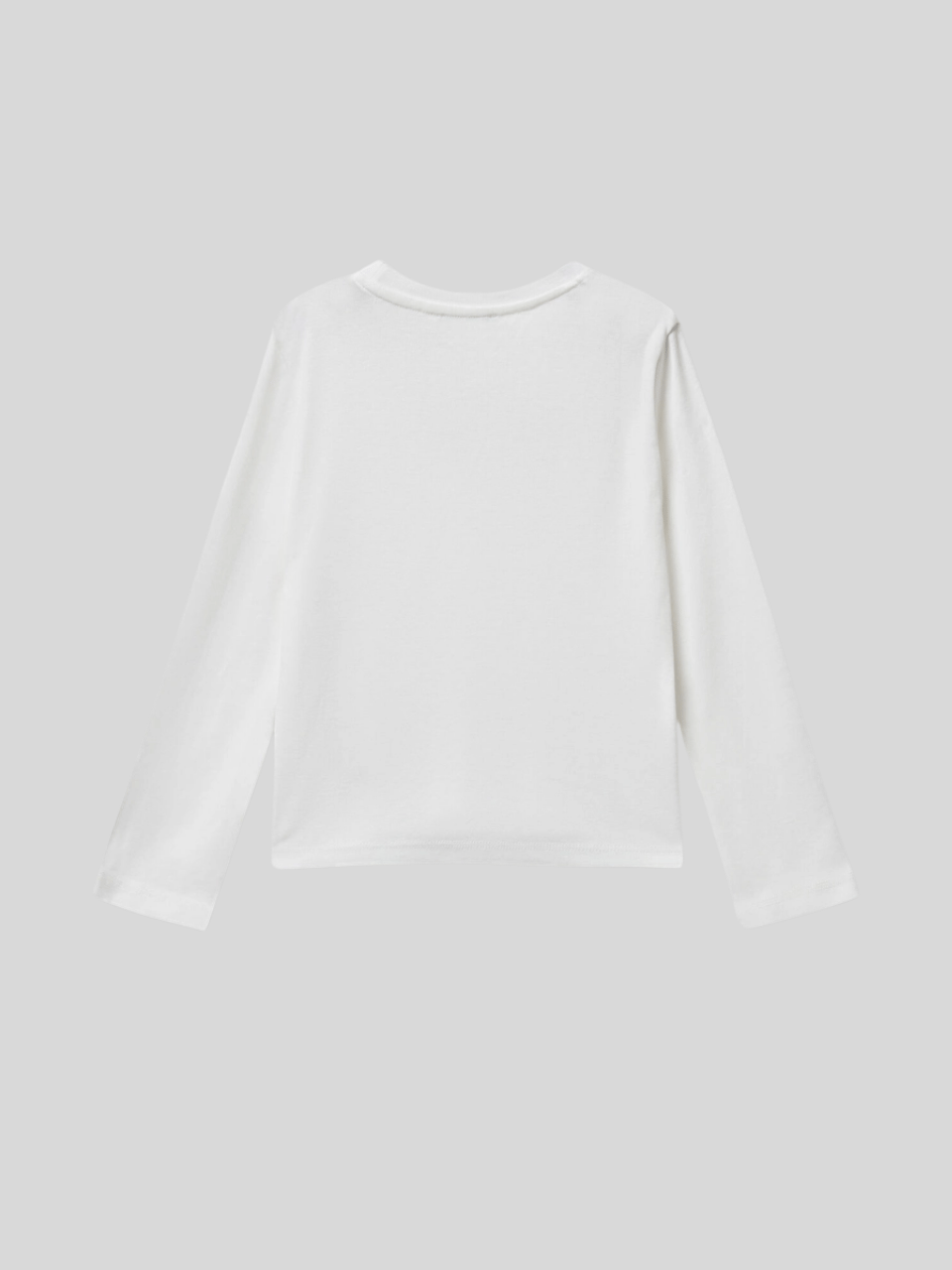 Benetton Kız Çocuk Basklı Sweatshirt 1-6 Yaş Ekru