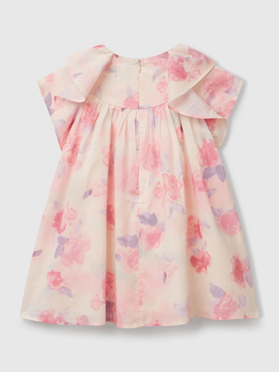 Benetton Kız Çocuk Batik Elbise 1-6 Yaş Pembe