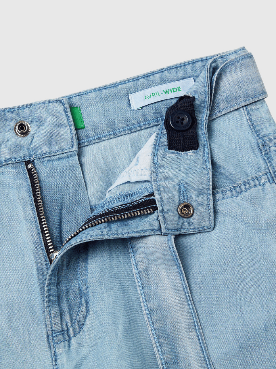 Benetton Kız Çocuk Denim Pantolon 6-14 Yaş Mavi
