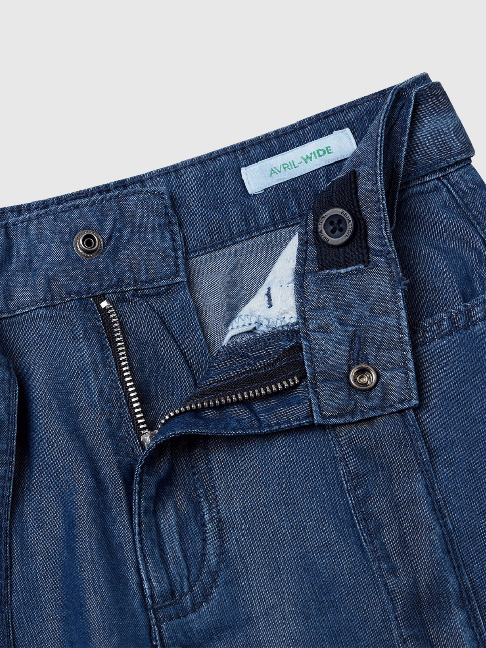 Benetton Kız Çocuk Denim Pantolon 6-14 Yaş Lacivert