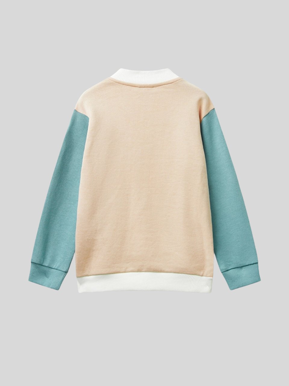 Benetton Kız Çocuk Fermuarlı Sweatshirt 1-6 Yaş Beyaz