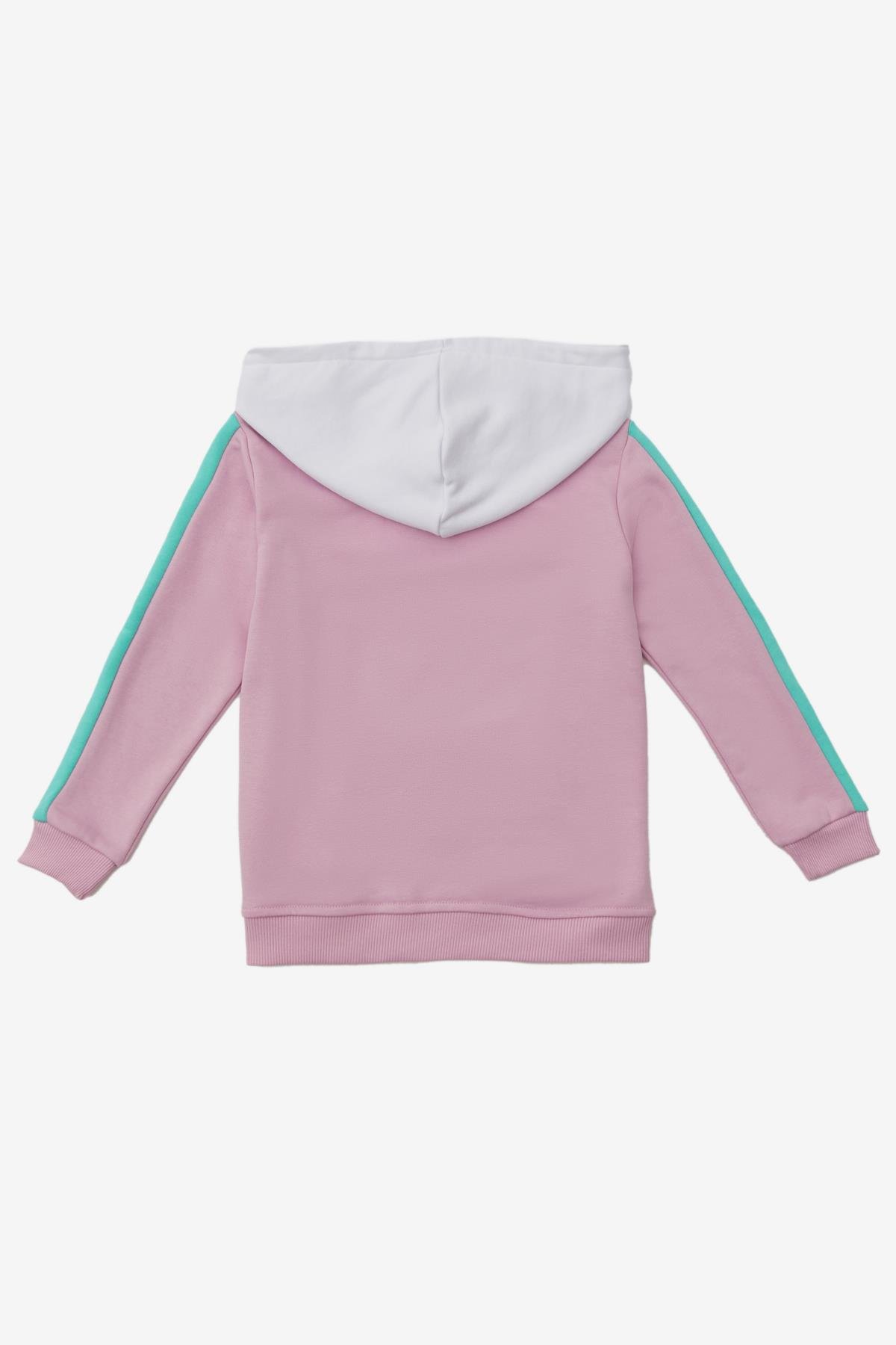 Benetton Kız Çocuk Fermuarlı Sweatshirt 4-14 Yaş PEMBE