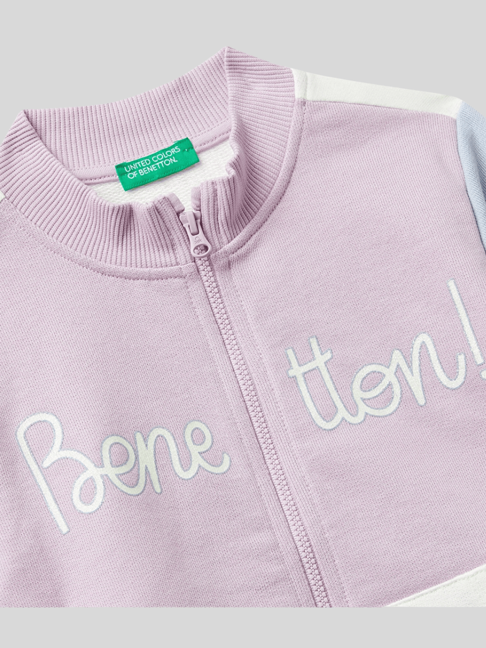 Benetton Kız Çocuk Fermuarlı Sweatshirt 1-6 Yaş Lila