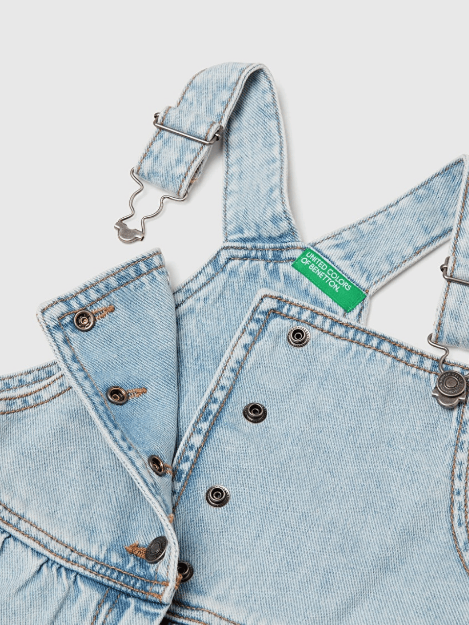 Benetton Kız Çocuk Kot Salopet Etek 1-6 Yaş Mavi