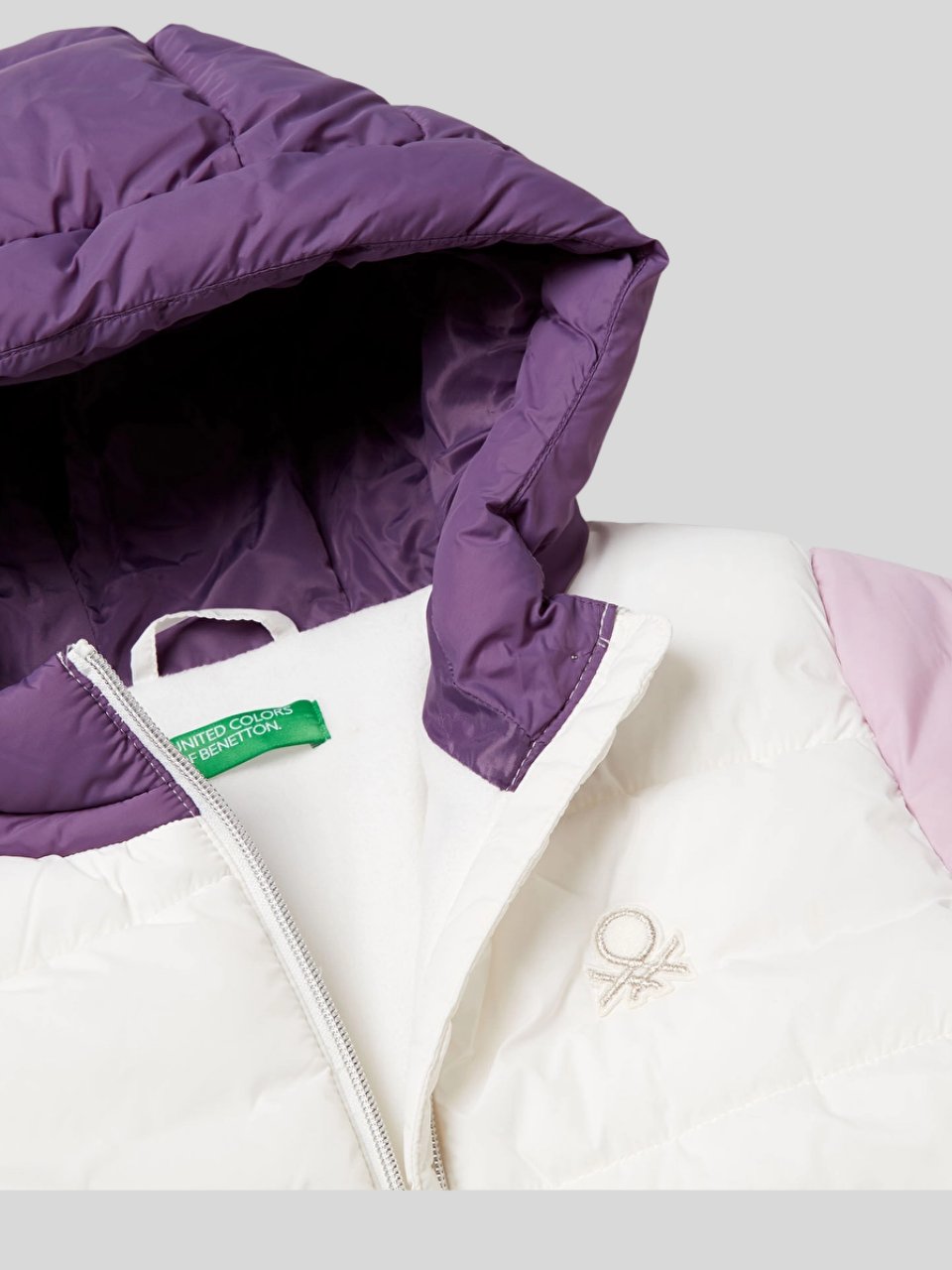 Benetton Kız Çocuk Mont 6-14 Yaş Beyaz