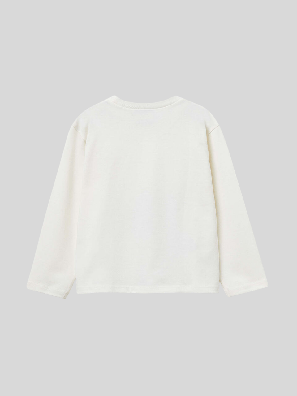 Benetton Kız Çocuk Sittch Sweatshirt 1-6 Yaş Ekru
