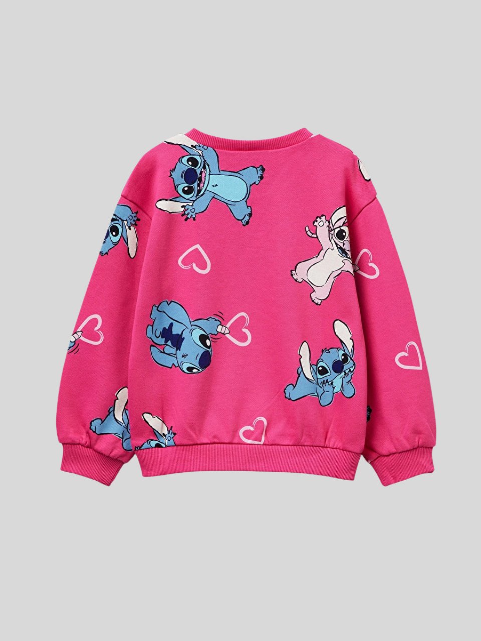 Benetton Kız Çocuk Stitch Sweatshirt 1-6 Yaş Fuşya