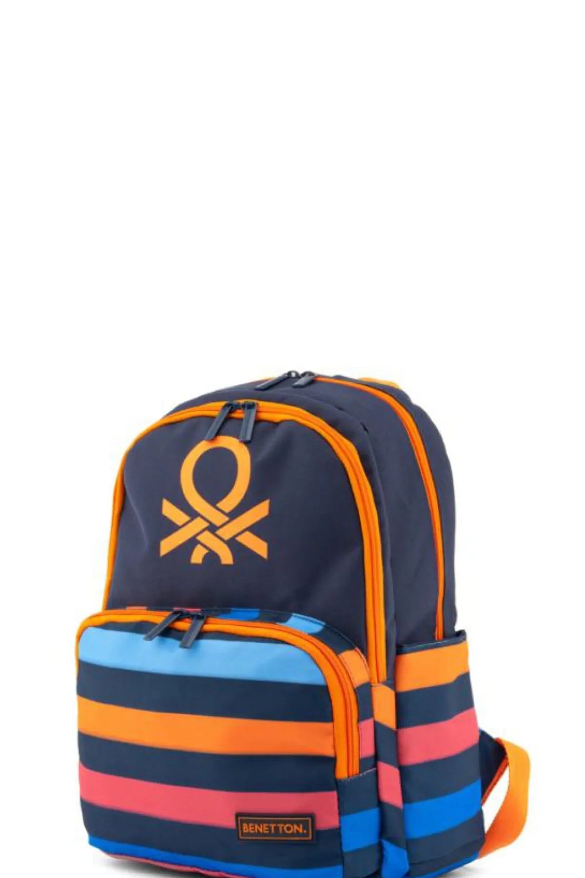 Benetton Şerit Detaylı Erkek Çocuk Anaokul Çantası Lacivert