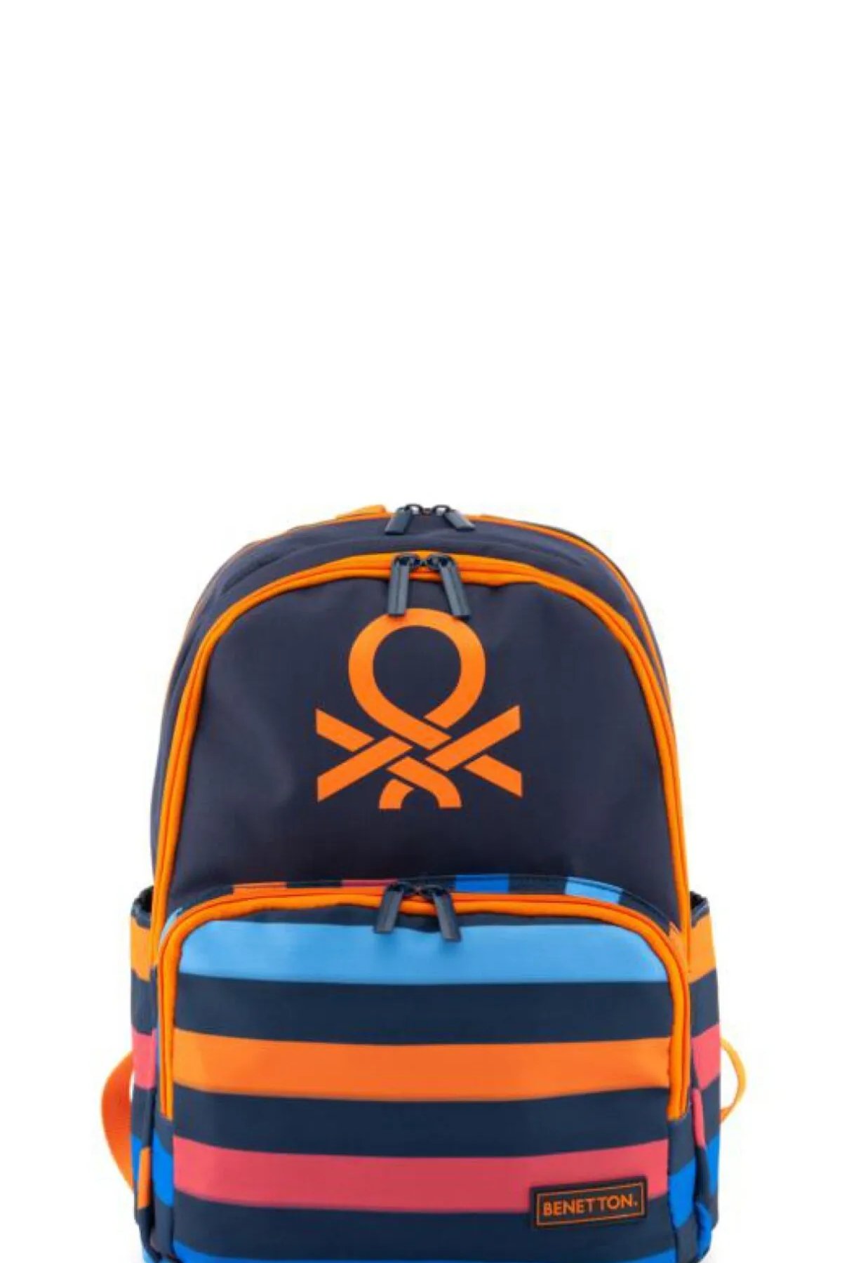 Benetton Şerit Detaylı Erkek Çocuk Anaokul Çantası Lacivert